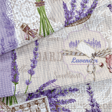 Ткань Вафельное полотно ЛЕТО в. 1 ширина 50 см